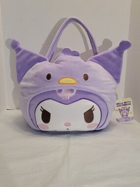 Kuromi Purple Plush Tote Bag